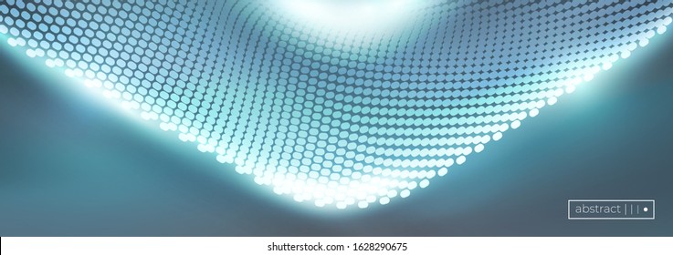 Big Data Flow Visualization. Techno Glowing Arrow Lines Abstract Background. AI Artifical Intelligence Deep Learning Neural Network Algorithm