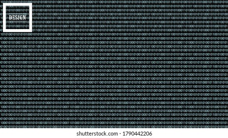 Diseño futurista de grandes datos. Visualización digital . Flujo de partículas. Fondo binario . Concepto de información tecnológica. Vector