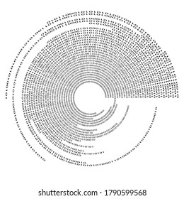 Diseño futurista de grandes datos. Visualización digital . Flujo de partículas. Fondo binario . Concepto de información tecnológica. Vector