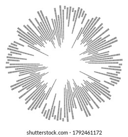 Diseño futurista de grandes datos. Visualización digital . Flujo de partículas. Fondo binario . Concepto de información tecnológica. Vector