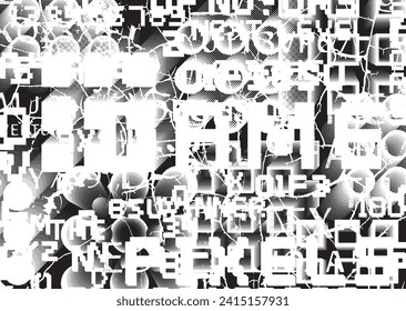 Diseño futurista de grandes datos. Textura superpuesta. Visualización digital . Flujo de partículas. Fondo binario . Concepto de información tecnológica. Vector