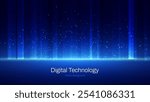 Big Data Futuristic Glow Lines. Hi Tech Technology Light Line Design. Datum Digital Background. Innovation Data System Cyber Space. Modern AI Tech Vector Illustration.