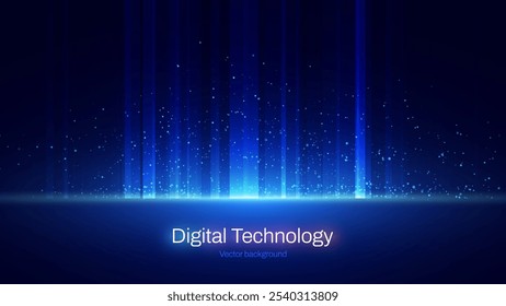 Big Data Futuristic Glow Lines. Hi Tech Technology Light Line Design. Datum Digital Background. Innovation Data System Cyber Space. Modern AI Tech Vector Illustration.
