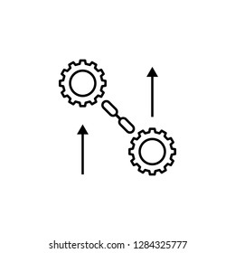 big data, gear, arrow icon. Element of data analysis icon for mobile concept and web apps. Detailed big data, gear, arrow icon can be used for web and mobile