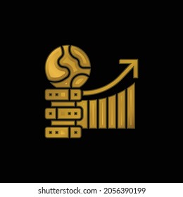 Metallic-Symbol oder Logo-Vektorgrafik von Big Data