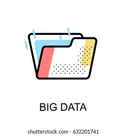 Big data Graphic Icon.Vector Illustration