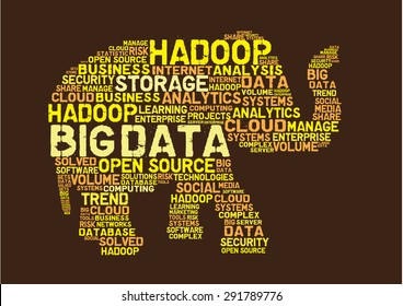 Concepto de hadoop de grandes datos
