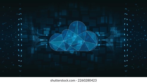 Big data is heading for the cloud. Cloud computing is illustrated with a vector. Multiple cloud symbol vector illustration, multi-cloud work connected data.