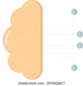 Big Data Icon Gehirn und Mensch