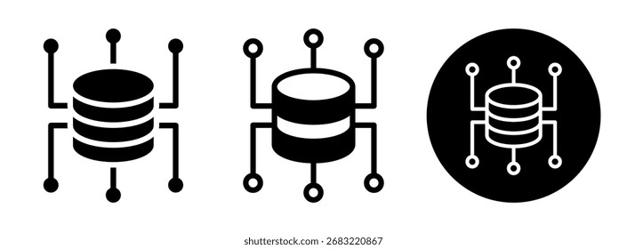 Big Data Icon Collection Glyphe und gemischte Vektorgrafik