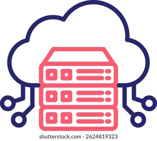 Big Data Icon Color Vector Illustration