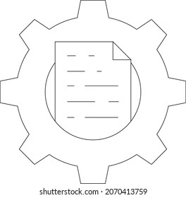 big data icon configuration and cogwheel