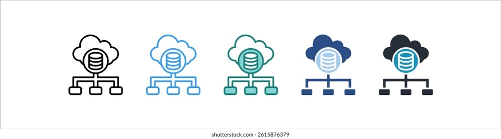 Big Data Icon In Different Style Vector