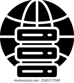 Big Data Icon Glyph Vector Illustration