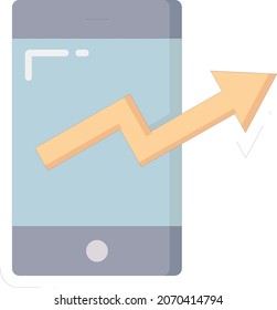 crecimiento y estadística de iconos de big data