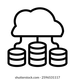 Big Data icon illustration in line style. Perfect for website mobile app presentation. Suitable for any user interface and user experience