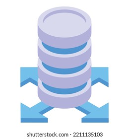 Big data icon isometric vector. Business technology. Web analysis