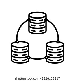 a big data icon in line style