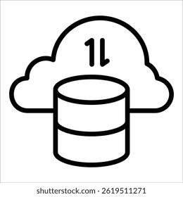Big Data Icon Line Style For Various Design Purposes