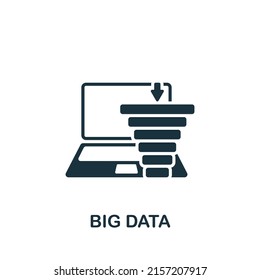 Big Data icon. Monochrome simple Industry 4.0 icon for templates, web design and infographics