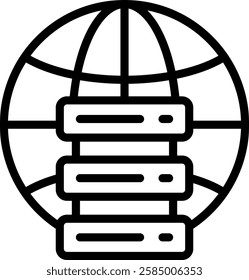 Big Data Icon Outline Vector Illustration