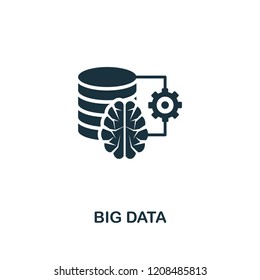 Big Data icon. Premium style design from artificial intelligence collection. UX and UI. Pixel perfect big data icon. For web design, apps, software, printing usage.