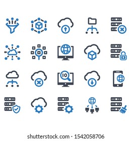  Big Data Icon Set - 2 (Blue Series)