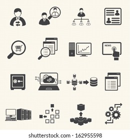 Big Data icon set, Business Finance