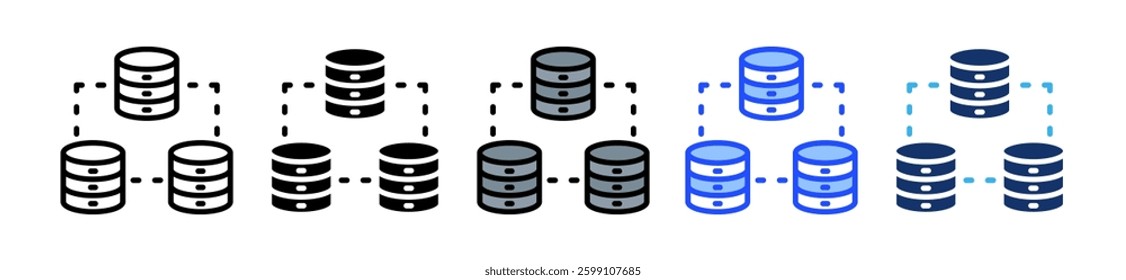Big Data Icon Set With Multiple Style Collection