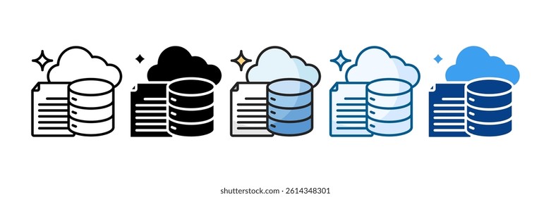 Big Data Icon Set Multiple Style Collection