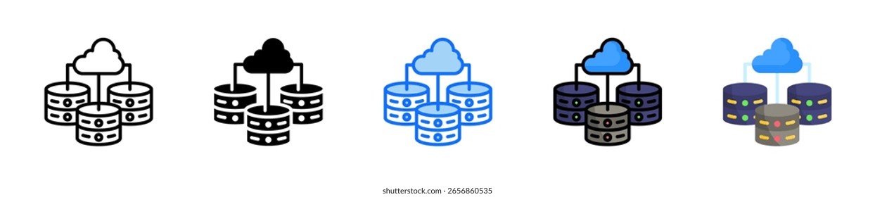 Big Data Icon Set Multiple Style Collection