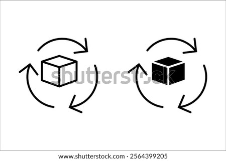 Big Data Icon Set, refresh data on white background