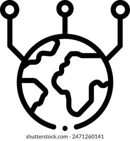 big data icon. Thin Linear Style Design Isolated On White Background