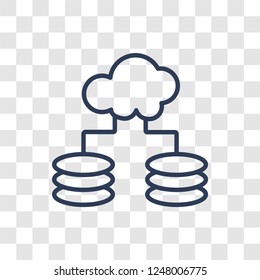 Big data icon. Trendy linear Big data logo concept on transparent background from Artificial Intellegence and Future Technology collection