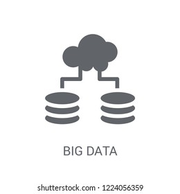 Big Data Icon. Trendy Big Data Logo Concept On White Background From Artificial Intelligence Collection. Suitable For Use On Web Apps, Mobile Apps And Print Media.