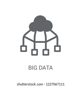 Big data icon. Trendy Big data logo concept on white background from Technology collection. Suitable for use on web apps, mobile apps and print media.