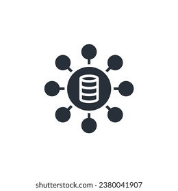 big data  icon. vector.Editable stroke.linear style sign for use web design,logo.Symbol illustration.