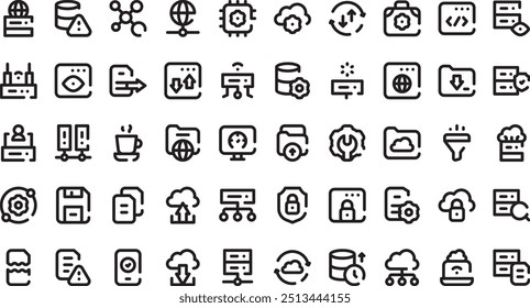 Big data icons High-Quality Vector Icons Collection with Editable Stroke. Ideal for Professional and Creative Projects.