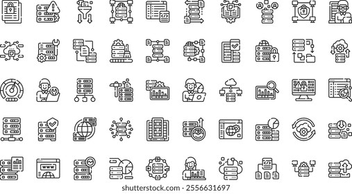 Big data icons High-Quality Vector Icons Collection with Editable Stroke. Ideal for Professional and Creative Projects.