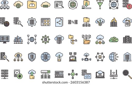 Big data icons High-Quality Vector Icons Collection with Editable Stroke. Ideal for Professional and Creative Projects.