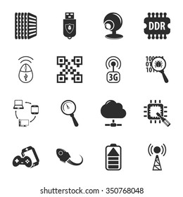 Big data icons set. 
