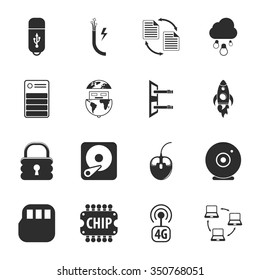 Big data icons set. 