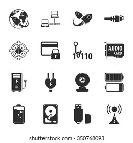 Big data icons set.