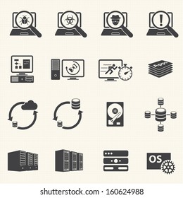 Big Data icons set, Software development