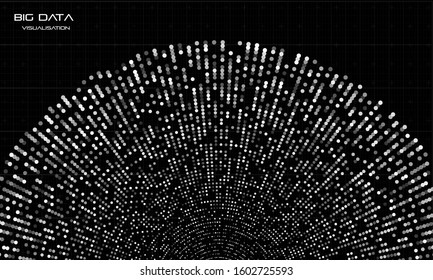 Big data illustration. Visual circle infographic with data elements . Vector concept illustration.