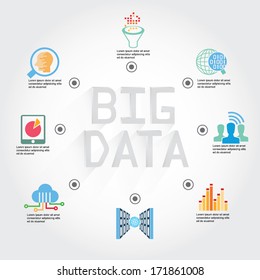 big data info graphic, information technology concept diagram