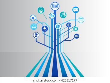 Big data infographic as vector illustration