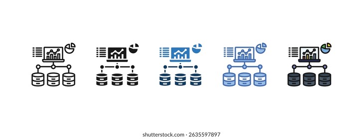ícone Big Data Insights define coleção multi estilo