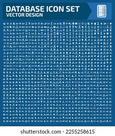 Big data and internet vector icon set