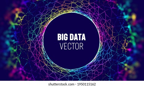 Big data IOT background. Big data artificial intelligence analysis technology background. Neural network technology